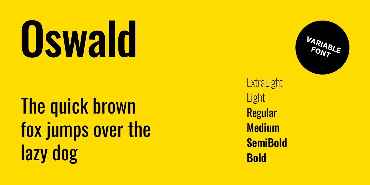 Oswald Google Fonts oawfeed