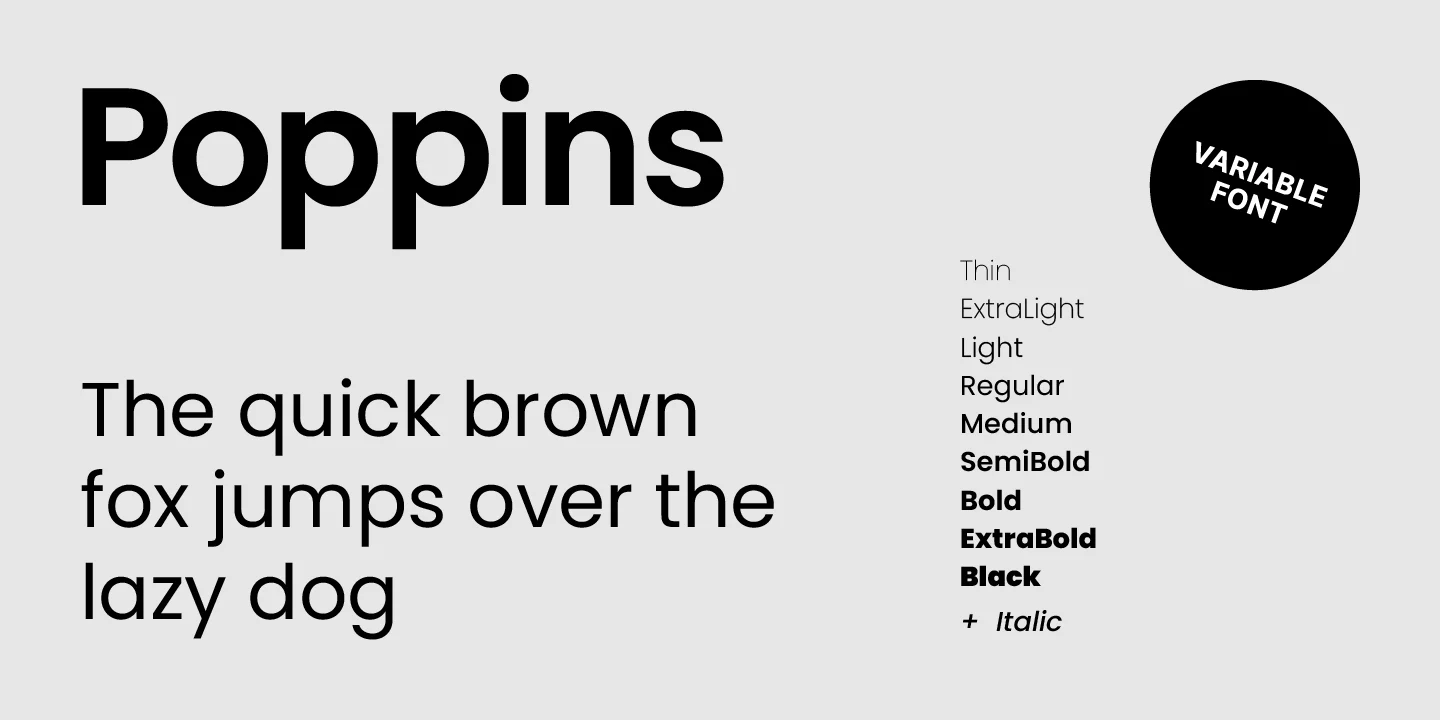 Poppins Google Fonts oawfeed